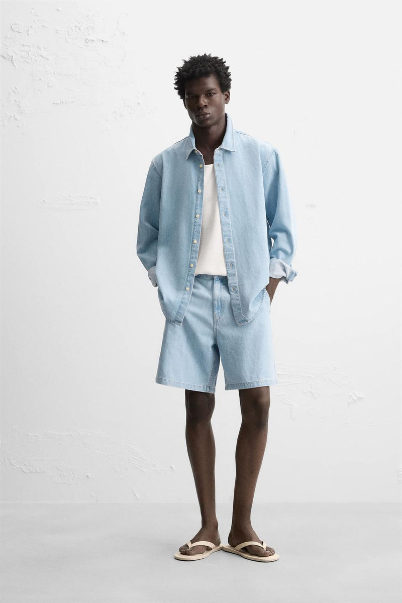 REGULAR FIT DENIM GÖMLEK