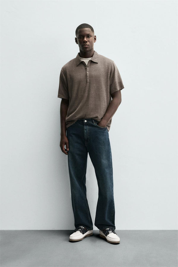 KETEN - VİSKOZ POLO T-SHIRT