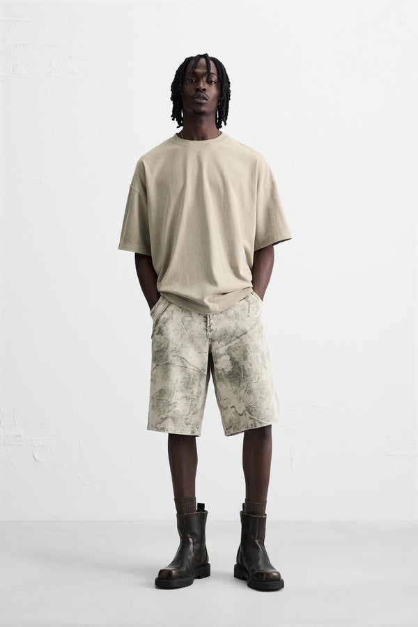 SOYUT DESENLİ RELAXED FIT BERMUDA
