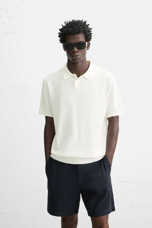 KANAL ÖRGÜ POLO T-SHIRT