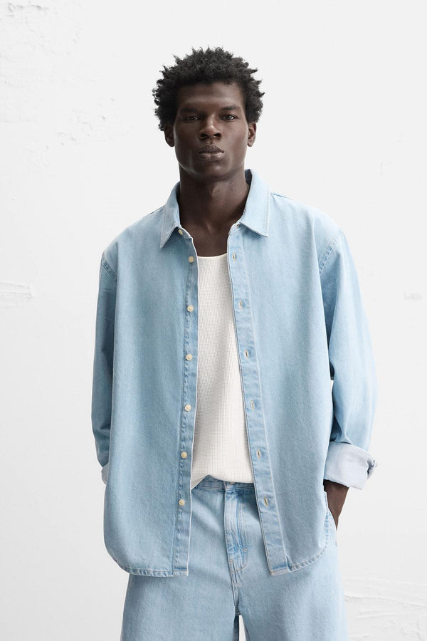 REGULAR FIT DENIM GÖMLEK
