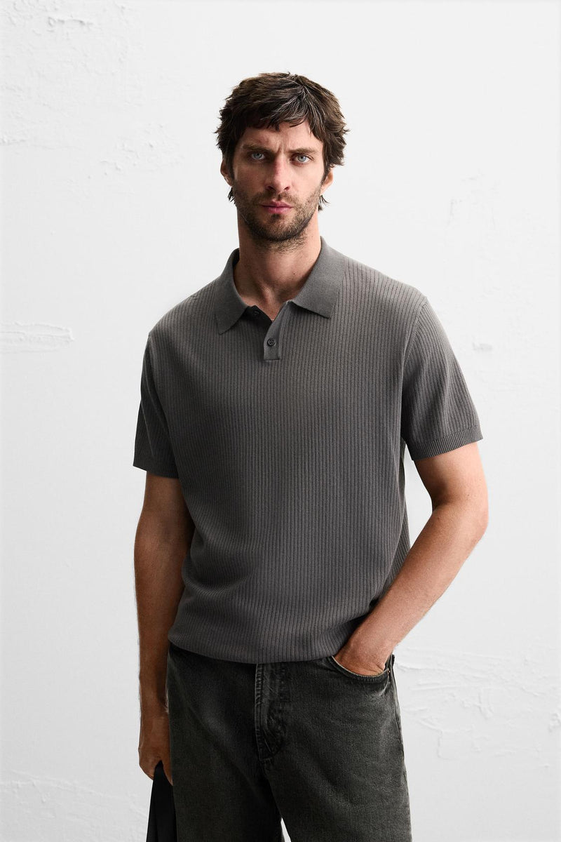 KANAL ÖRGÜ POLO T-SHIRT