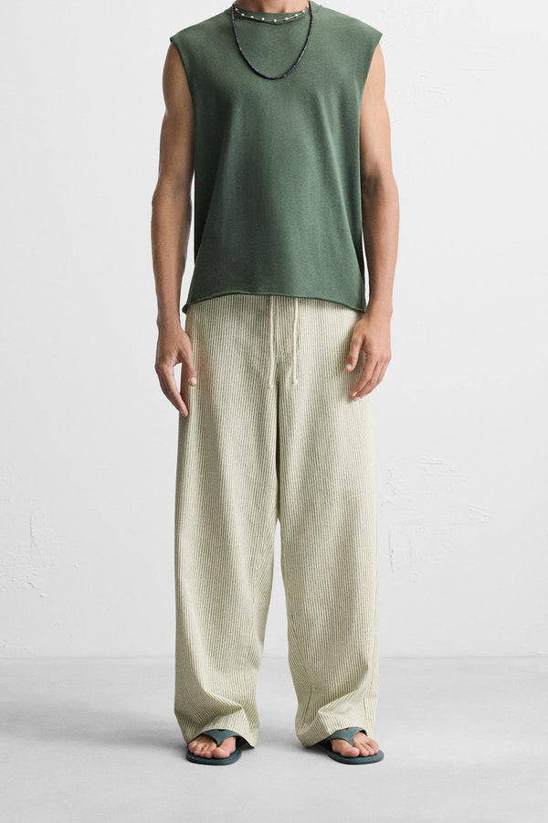 ÇİZGİLİ BAGGY FIT PANTOLON