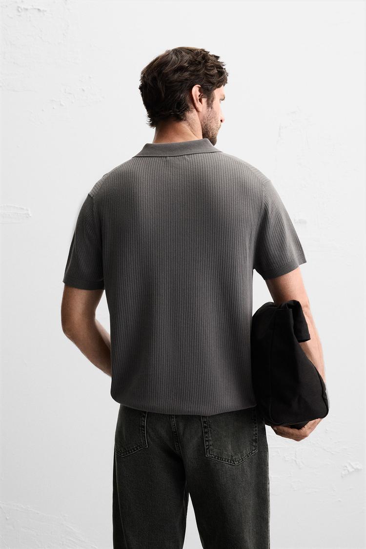 KANAL ÖRGÜ POLO T-SHIRT