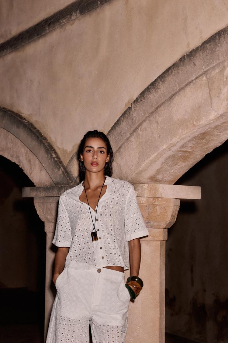 FİSTO İŞLEMELİ CULOTTE PANTOLON