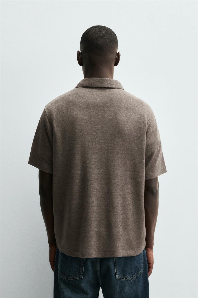KETEN - VİSKOZ POLO T-SHIRT