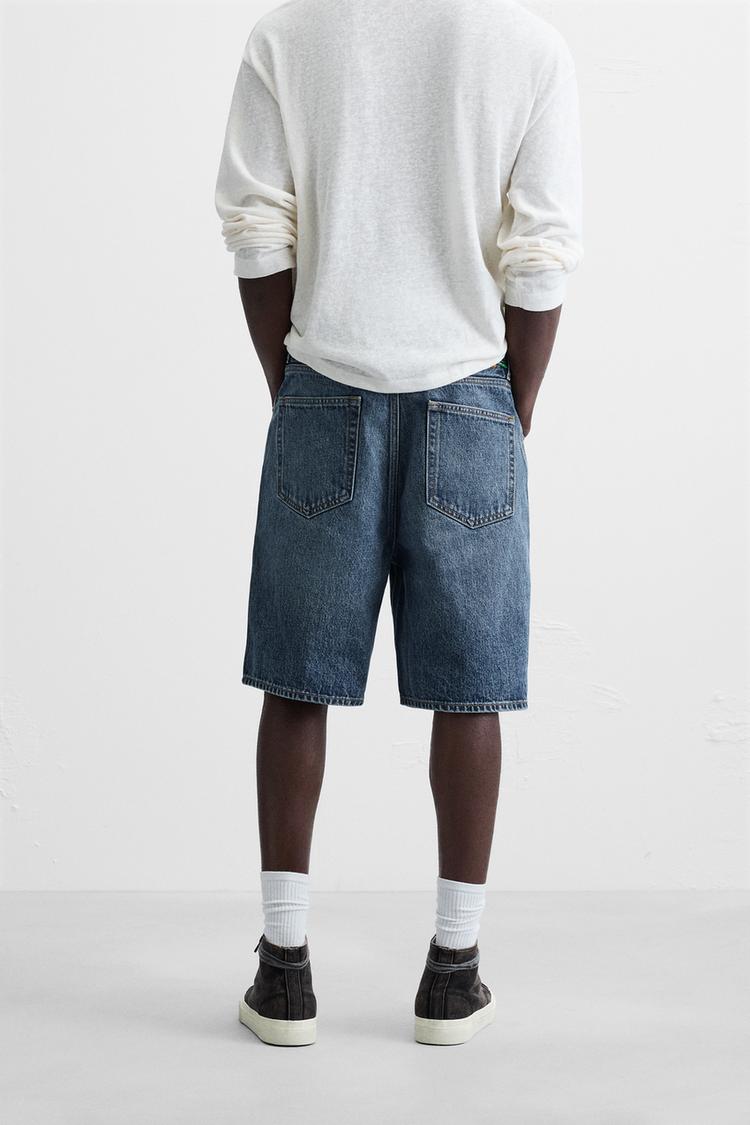 STRAIGHT FIT DENİM BERMUDA
