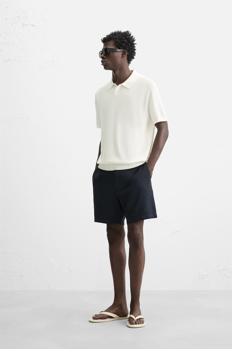 KANAL ÖRGÜ POLO T-SHIRT