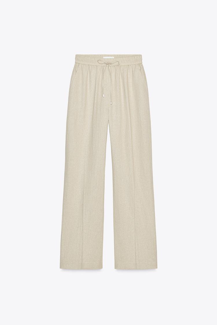 KETEN KARIŞIMLI DÜZ KESİM PANTOLON