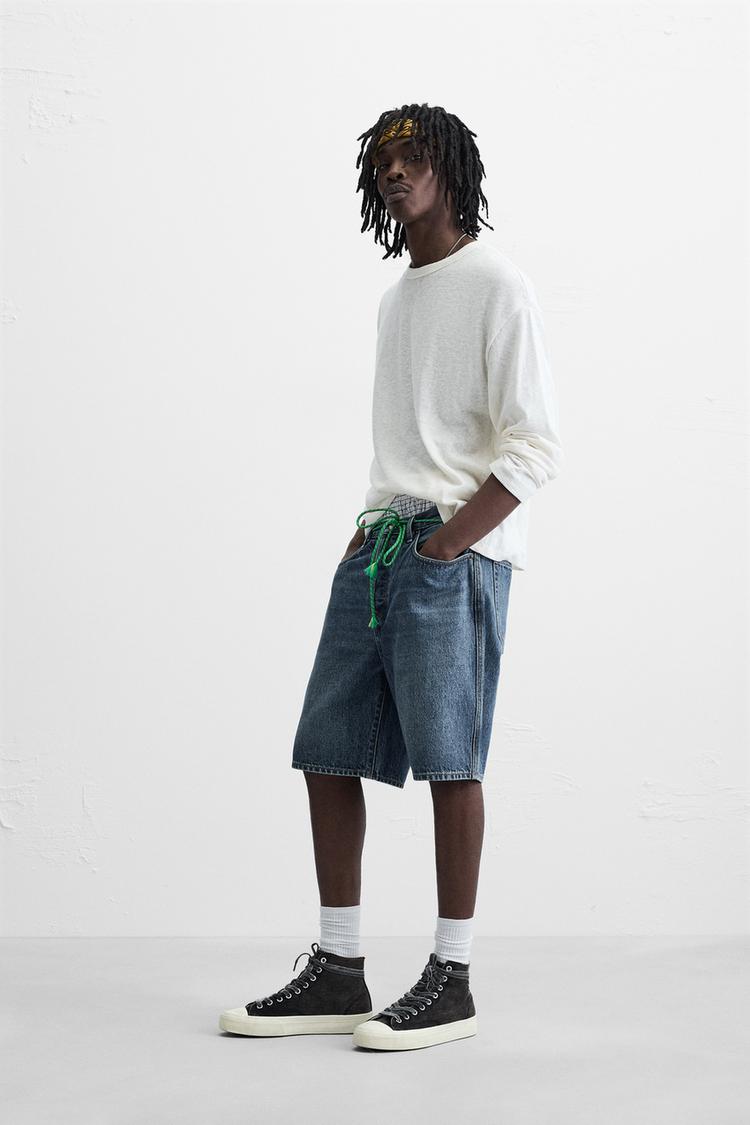 STRAIGHT FIT DENİM BERMUDA