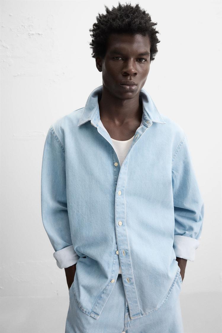 REGULAR FIT DENIM GÖMLEK