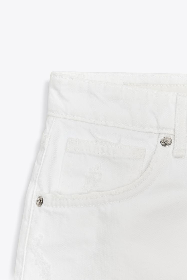 YÜKSEK BEL KAVİSLİ TRF DENIM ŞORT