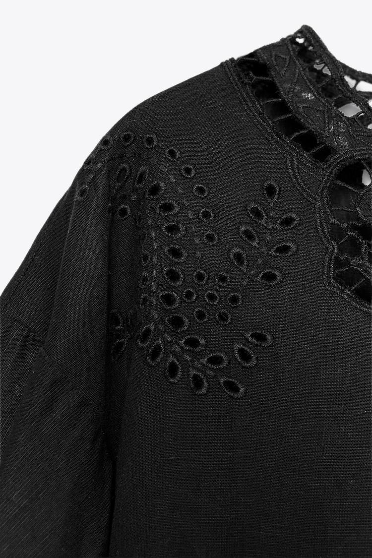 COLLECTION İŞLEMELİ MİDİ ELBİSE