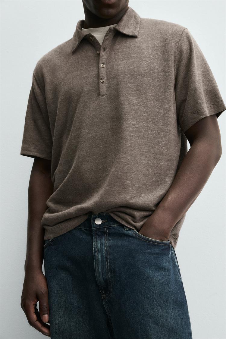 KETEN - VİSKOZ POLO T-SHIRT