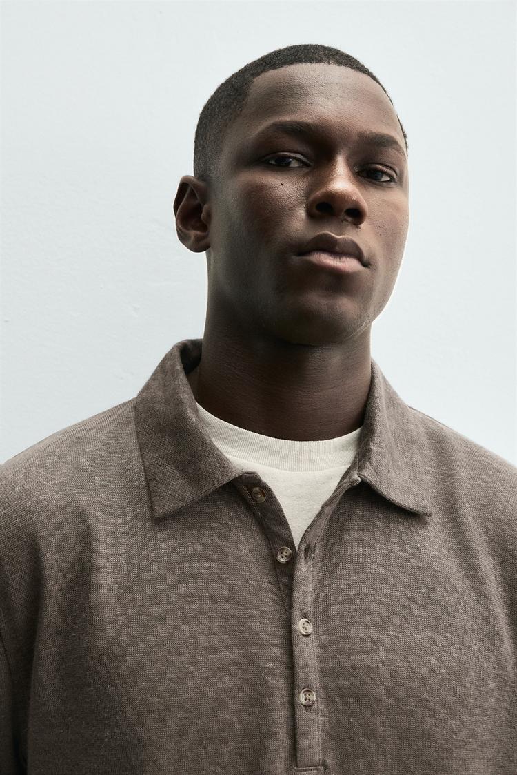 KETEN - VİSKOZ POLO T-SHIRT