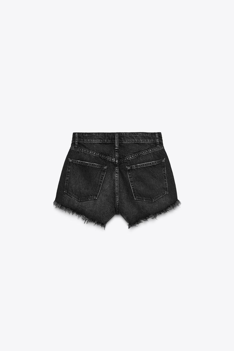 YÜKSEK BEL KAVİSLİ TRF DENIM ŞORT